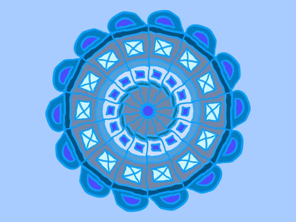 Blaues Mandala