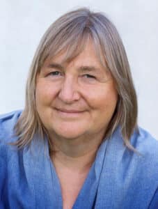 Frau in Blau