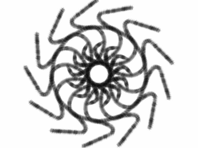 Schwarzes Mandala wie Spinne