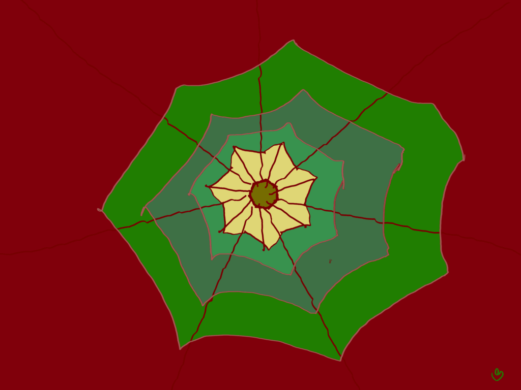 Mandala erinnert an Advetsstern