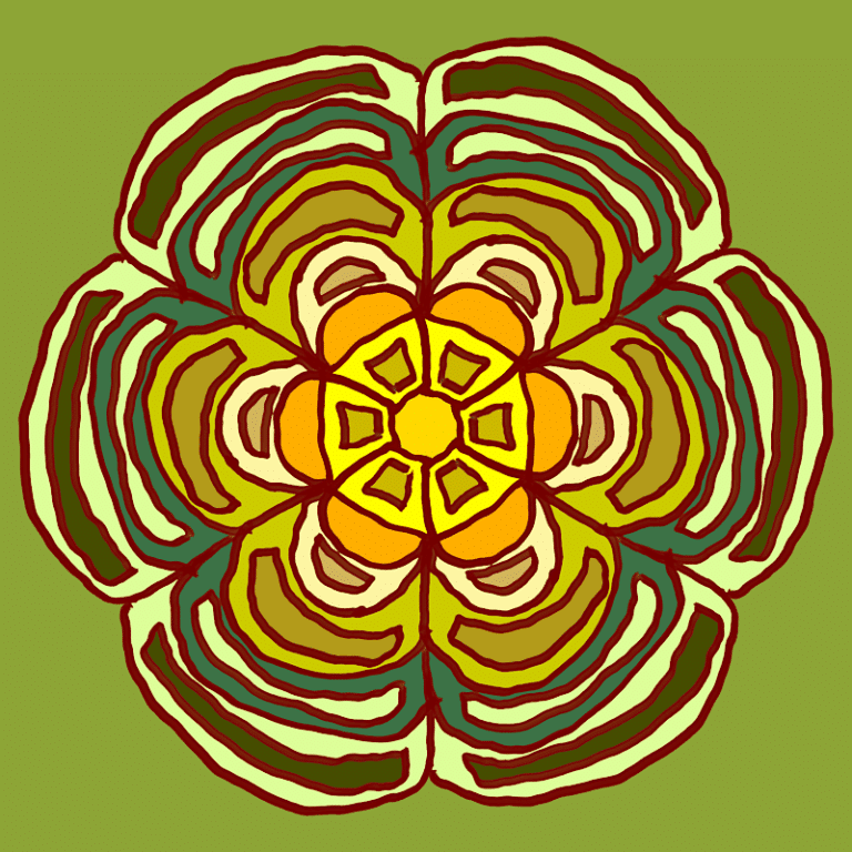 Grün Braunes Mandala