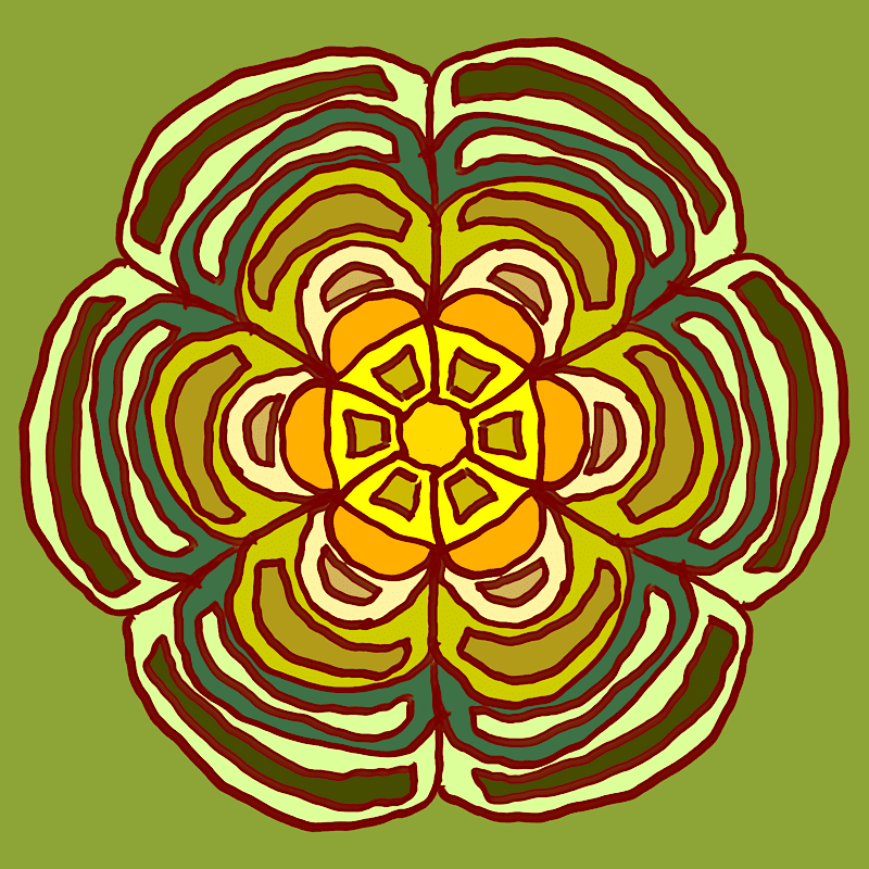 Grün Braunes Mandala