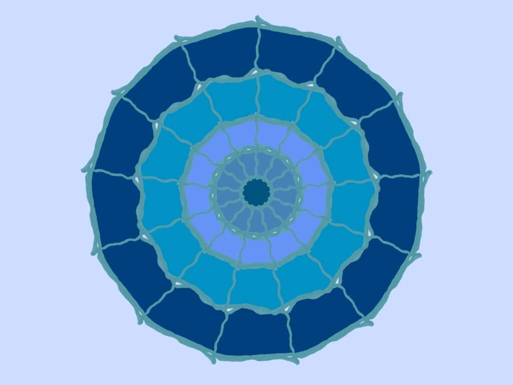 Mandala in Blau